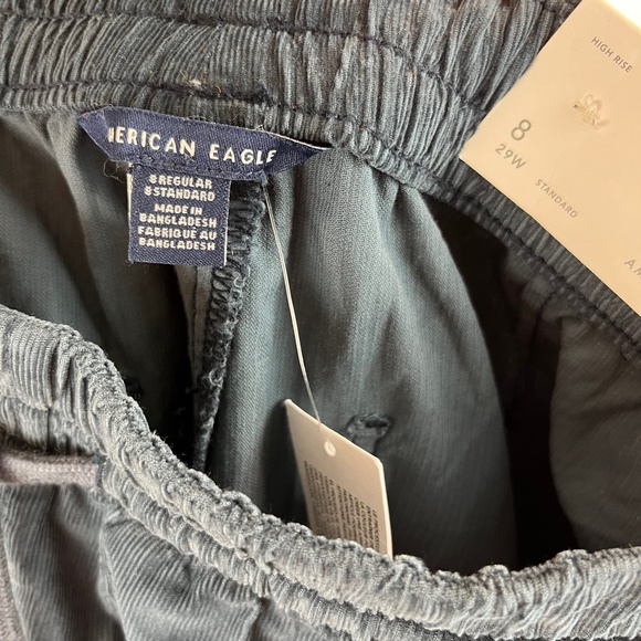 American Eagle High Rise Corduroy Jogger Pants Blue Size 8 - Picture 4 of 4